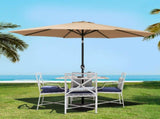 Instahut 3m Outdoor Umbrella Beach Pole Garden Patio Tilt Beige UMB-POLE-3-TIL-BG