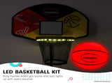 Kahuna Rectangular Trampoline 6x9ft with L.E.D BB Set Rainbow TRA-FJP-RCT-69V-RB-BB-LED