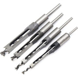 4 pcs Chisel Set Square Hole Drill Bits, Steel Hollow Chisel Woodworking Tools Set V1188-MS-227-2295