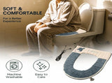 USB-Powered Heated Toilet Seat Cover with Soft Plush and Waterproof PU Leather, Adjustable V1341-ZY-J7PZFY5K-GREY