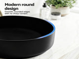 Cefito Bathroom Basin Ceramic Vanity Sink Vessel Bowl Wash Matte Black Round Countertop CB-8017-BK