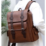 Leather Laptop Backpack for Women Men, Large Capacity Work Backpack, Business BackPack, College V1370-AZ4-19391