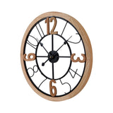 Artiss 60CM Wall Clock Wooden WC-60-BK-PE