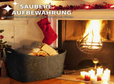 Firewood Basket, Felt Log Basket, Foldable Felt Log Basket, Fireplace Wood Bag For Wood, Newspapers, V1188-MS-227-0118