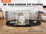 Dog Playpen, 8 Pcs 30"H x 24"W Panels Foldable Metal Pet Exercise, Dog Fence Indoor and Outdoor V952-XSYDCWWLXTSD48O5RV0