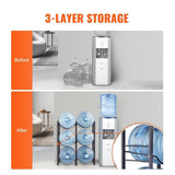 VEVOR 3 Tiers Water Jug Holder, 5 Gallon Water Bottle Holder, Double Row Water Bottle Rack for 6 V952-5JLTZSSTSTZCFE4HKV0