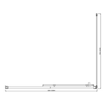 Adjustable 1300x1010mm Single Door Corner Sliding Glass Shower Screen in Black V63-846211