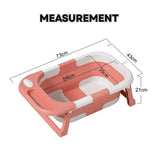 CARLA HOME Foldable Baby Bath Tub with Collapsible Toddler - Pink V178-36509