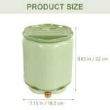 Rotating Cutter Storage Rack with Chopsticks Stand Green Plastic V1369-AZ3-W-18313