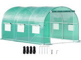 Walk-in Tunnel Greenhouse, 3 x 2 x 2 m, Portable Plant Hot House with Galvanised Steel Frame, 1 Top V952-YDSDWSL1077FTKHD5V0