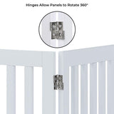 Four Panel Freestanding Dog Gate, White V568-GMW-266-W