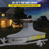 T-Top Boat Cover, Fit for 20'-22' Boat, Heavy Duty 600D Marine Grade Oxford Hard Top Cover, UV V952-XDPCGT2022106O936V0
