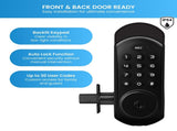 MEC Digital Motorised Smart Lock 20 User Codes Auto-Lock Backlit Keypad Matte Black MEC-MED20MB