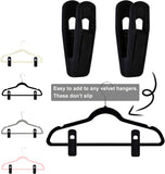 Black Velvet Hanger Clips , Strong Finger Clips Velvet Hangers, Skirt Hanger Clips Fit V1259-DP01-F-67