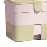 Cosmetic Storage Box 2 Layers Drawer Large Capacity Portable Makeup Storage Box with Handle for Nail V1294-YM0521-3117220310313