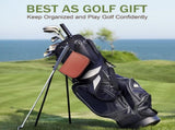 Premium Golf Accessory Kit with Rangefinder, Tees, Balls & 6-in-1 Divot Tool Brown Leather Case V1107-CS-GEFGJBPJ