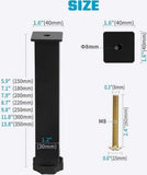 Bed frame leg - 4 pieces - 35 cm adjustable - black - cold-rolled iron - furniture V1188-NK-BOL-643
