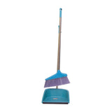 Dustpan and Broom Set - Stainless-Steel Extendable Handle 37.8" with 180&deg Adjustable Head, Magnetic V1192-AZ-W-29974