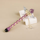 Handmade Crystal Wand, Raw Gemstone Scepter, Natural Magic Wand amethyst V1178-0450-MFBZS