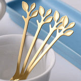 80PCS Dessert Spoon and Fork Set Cake Fork Coffee Spoon Fruit Fork Stainless Steel -Gold V1370-AZ4-10303