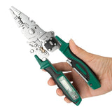Professional Electrician Tool Kit With Digital Voltages Detectors Wire Cutter Crimper And Foldable V1369-AZ3-W-14026