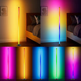 Smart LED Floor Lamp RGBICB Mood Light Ambient Light With Backlight - Rainbow - Size 01 V1102-124-25524-RBW-01