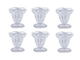 6pcs Ice Cream Cup Creative Unique Flower Sundae Glass Cup Multifunctional Transparent Dessert Cups V1294-YM0703-230704TW01-1