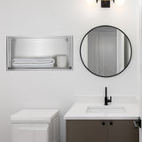 641 x 336 x 101mm Shower Niche Single Shelf Organizer No Tile Needed in Stainless Steel V63-900701