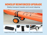 Foldable Kayak Cart Canoe Boat Carrier 250lbs Load with 10'' Solid Tires V952-S250LBS10INCHUJK2V0