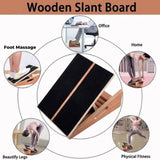 VERPEAK Wooden Slant Board Adjustable Incline Board and Calf Stretcher with Anti-Slip Safety Treads V227-9300302026311