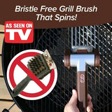 Rechargeable Electric BBQ Grill Cleaner with Bristle-Free Stainless Steel Roller, LED Light and V1189-LC-HW-00673