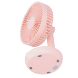 Oscillating Desk Fan Rechargeable Mute Practical Desktop USB Charging Fan for Home SchoolPink V1294-YM0901-3113210069312