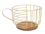 Coffee Pod Holder Iron Large Capacity Space Saving Wooden Base Coffee Pods Storage Organizer for V1294-YM0710-3118230284311