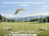 Arch Stand, Set of 3, 2.4/2.2/2 m, Stable Structure, Easy Assembly, Gold Metal Arch V952-BYDGMJSJT8FTVMGMA001V0