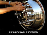 Polished 19.5" 10 Lug Wheel Simulators Stainless Steel Bolt Kit Hubcap Kit Fit for 2005-2020 Ford V952-19.5CBXGLGG000001V0