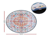 Artiss 120 cm Round Rugs for Living Room With Silicone Dots Grip For Bedroom Entryway 5mm Ultra Thin FLR-3200-120RO-OG