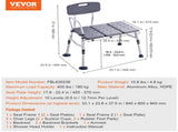 Tub Transfer Bench for Bathtub, Adjustable Shower Seats for Adults, Lightweight Shower Bench for V952-GDSYGZYTLSLBISSULV0