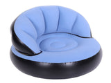 Flocked Air Sofa Widened Thickened PVC Ergonomic Inflatable Camping Chair with Backrest for Indoor V1294-YM0901-3116260001812