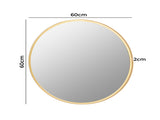 Yezi Wall Mirror Bathroom Makeup Mirrors 70cm DECO1018-70-GD_NZ