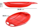 Round Snow Sled Disc for nias & Adults, Durable PP Plastic Sand Slider & Winter Ski Pad, Non-Slip V1189-LWWAL-20260401-06821