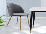 Levede 2x Dining Chairs Seat French Grey CH1037-2-GY