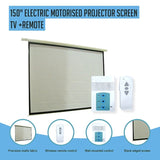 150" Electric Motorised Projector Screen TV +Remote V63-656044