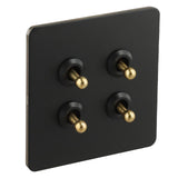 86 Type Stainless Steel Panel Wall Toggle Light Switch Brass Rod 1Way 2Way 2 Gang Smile Home 4 Gang V1189-LWWAL-20260327-04411