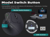 Ergonomic Vertical Mouse - 2.4G/Bluetooth Multi-Mode, LED Display, 57-Degree Angle, & 400mAh V888-ELOSUNG35693
