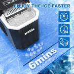 X-BULL Ice Maker Machine Commercial Portable Ice Cube 2.2L Home Bar Benchtop Black V211-AUEB-IM001V