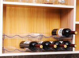 4 Pack Stackable Wine and Water Bottle Holder Free-Standing Fridge Wine Bottle Plastic Water Bottle V1369-AZ3-W-01883