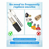 Injection Tip M5 Twist Nozzle, Long Range Soap Nozzle, Fit for Pressure Washers From 1000 PSI to V1370-AZ4-08290