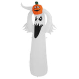 1.8m Halloween Inflatables Pumpkin Head White Ghost Inflatable Pumpkin Blow Up Ghost with LED for V1294-YM0901-3115230077311