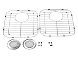 Kitchen Sink Grid for Single Bowl Sinks Stainless Steel Sink Bottom Protector Rack with 2 Strainers V1294-YM0901-3118250161911