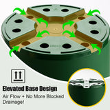 3 Gallon Plastic Nursery Pots, 10 Inch Round Plant Pots with Drainage Holes, 10 Pack Planting Pot V1258-DP02-C-1474